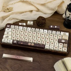 Kawaii Therapy Keyboards & Keycaps<Kawaii Cat Coffee Cafe Themed Keycaps – Limited Edition