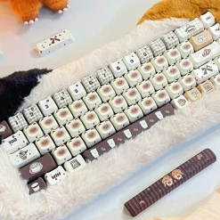 Kawaii Therapy Keyboards & Keycaps<Kawaii Cat Coffee Cafe Themed Keycaps – Limited Edition