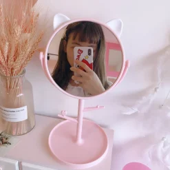 Kawaii Therapy Desk Accessories<Kawaii Cat Ears Desktop Mirror – Limited Edition