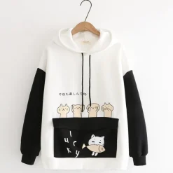 Kawaii Therapy Clothing<Kawaii Cat Fish Ears Hoodie – Limited Edition