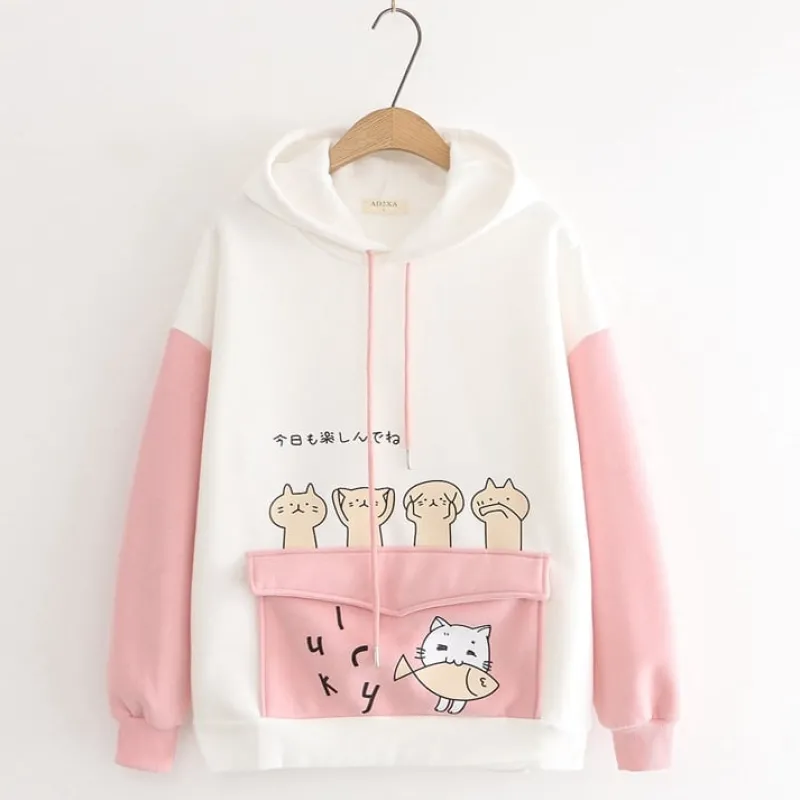 Kawaii Therapy Clothing<Kawaii Cat Fish Ears Hoodie – Limited Edition