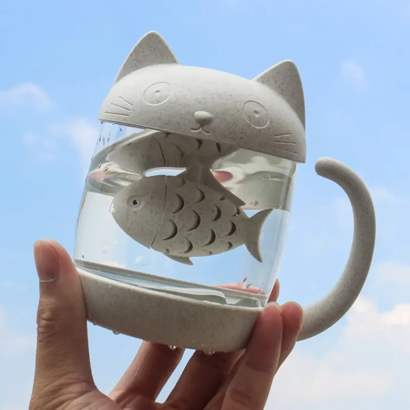 Kawaii Therapy Bottles<Kawaii Cat Glass Tea Mug (250ml)