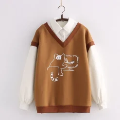 Kawaii Therapy Clothing<Kawaii Cat Fish Harajuku Style Sweater – Limited Edition