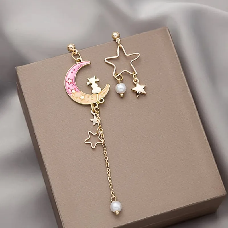 Kawaii Therapy Earrings<Kawaii Cat Galaxy Starry Earrings – Limited Edition