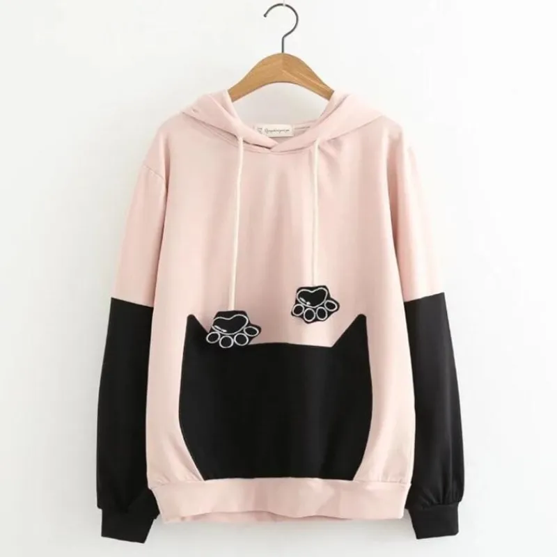 Kawaii Therapy Clothing<Kawaii Cat Paw Harajuku Hoodie – Limited Edition