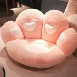 Kawaii Therapy Seat Cushions | Pillows<Kawaii Cat Paw Hearts Seat Cushion – Special Edition