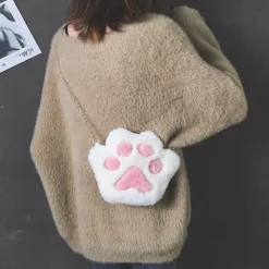 Kawaii Therapy Shoulder Bags | Mini Bags<Kawaii Cat Paw Shoulder Bag – Limited Edition