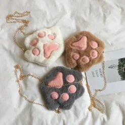 Kawaii Therapy Shoulder Bags | Mini Bags<Kawaii Cat Paw Shoulder Bag – Limited Edition