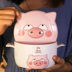 Kawaii Therapy Bottles<Kawaii Ceramic Piglet Ramen Bowl – Special Edition