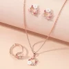 Kawaii Therapy Earrings<Kawaii Cherry Blossom Daisy Butterfly Necklace Set (4pcs)