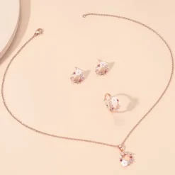 Kawaii Therapy Earrings<Kawaii Cherry Blossom Daisy Butterfly Necklace Set (4pcs)
