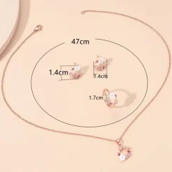 Kawaii Therapy Earrings<Kawaii Cherry Blossom Daisy Butterfly Necklace Set (4pcs)