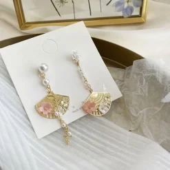 Kawaii Therapy Earrings<Kawaii Cherry Blossom Fan Earrings – Limited Edition