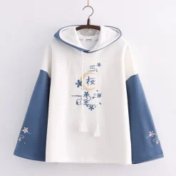 Kawaii Therapy Clothing<Kawaii Cherry Blossom Style Harajuku Pastel Hoodie