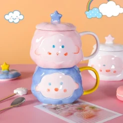 Kawaii Therapy Bottles<Kawaii Cloud Ceramic Mug (450ml) – Limited Edition