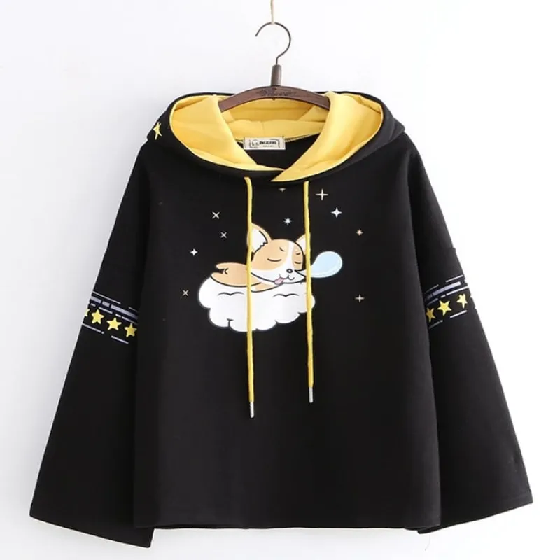 Kawaii Therapy Clothing<Kawaii Cloud Corgi Hoodie – Limited Edition