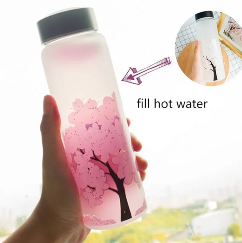 Kawaii Therapy Bottles<Kawaii Color Changing Cherry Blossom Glass Bottle