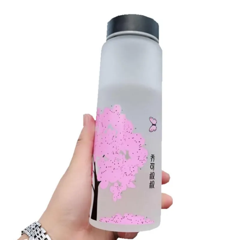 Kawaii Therapy Bottles<Kawaii Color Changing Cherry Blossom Glass Bottle