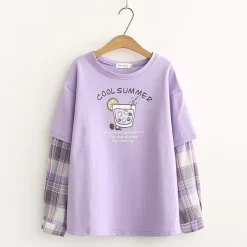 Kawaii Therapy Clothing<Kawaii Cool Summer Two-Piece Long Sleeve Shirt