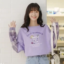 Kawaii Therapy Clothing<Kawaii Cool Summer Two-Piece Long Sleeve Shirt