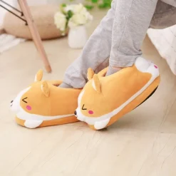 Kawaii Therapy Slippers<Kawaii Corgi Fluffy Slippers – Limited Edition