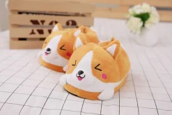Kawaii Therapy Slippers<Kawaii Corgi Fluffy Slippers – Limited Edition