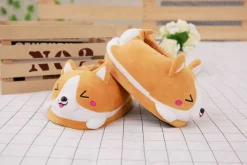 Kawaii Therapy Slippers<Kawaii Corgi Fluffy Slippers – Limited Edition