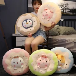 Kawaii Therapy Cute Stuffed Animals | Pillows<Kawaii Cuddly Animal Donut Plush XL (40cm) – Limited Edition