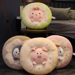 Kawaii Therapy Cute Stuffed Animals | Pillows<Kawaii Cuddly Animal Donut Plush XL (40cm) – Limited Edition