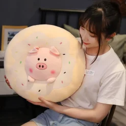 Kawaii Therapy Cute Stuffed Animals | Pillows<Kawaii Cuddly Animal Donut Plush XL (40cm) – Limited Edition