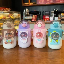 Kawaii Therapy Bottles<Kawaii Cute Animal Pastel Straw Bottle (700ml) – Limited Edition