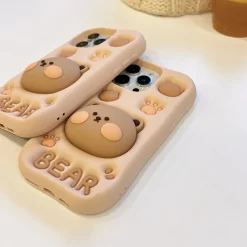 Kawaii Therapy Phonecase<Kawaii Cute Bear Silicone 3D Phone Case – Limited Edition