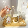 Kawaii Therapy Bottles<Kawaii Cute Bear Strawberry Glass Cup Set