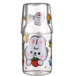 Kawaii Therapy Bottles<Kawaii Cute Bear Strawberry Glass Cup Set