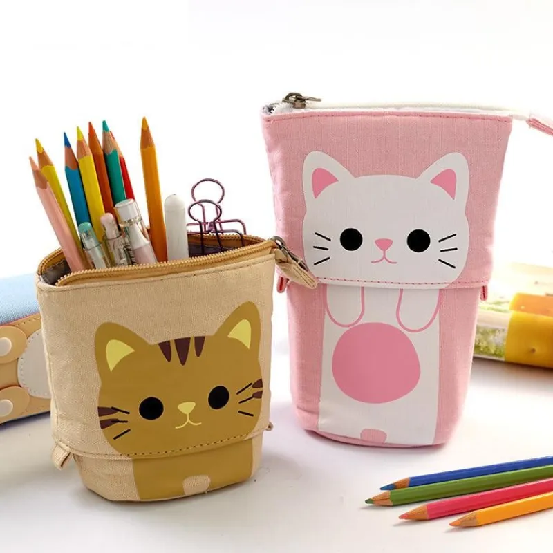 Kawaii Therapy Pencil Cases<Kawaii Cute Kitty Cat Canvas Pencil Case