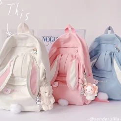 Kawaii Therapy Animal Backpacks | Japanese Style Backpacks<Kawaii Cute Rabbit Ears Harajuku Backpack – Limited Edition