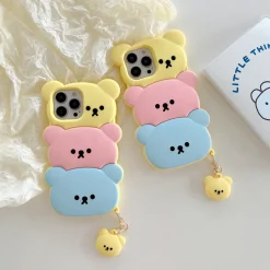 Kawaii Therapy Phonecase<Kawaii 3D Bear Phone Case – Limited Edition