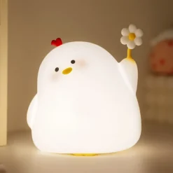 Kawaii Therapy Kawaii Lamps<Kawaii Daisy Chicken Soft Silicone Night Lamp – Limited Edition