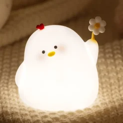 Kawaii Therapy Kawaii Lamps<Kawaii Daisy Chicken Soft Silicone Night Lamp – Limited Edition