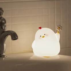 Kawaii Therapy Kawaii Lamps<Kawaii Daisy Chicken Soft Silicone Night Lamp – Limited Edition