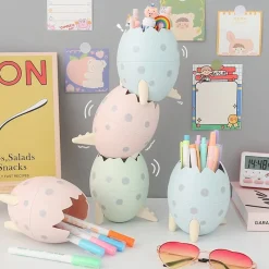 Kawaii Therapy Desk Organizers | Desk Accessories<Kawaii Dinosaur Egg Pen Holder – Limited Edition