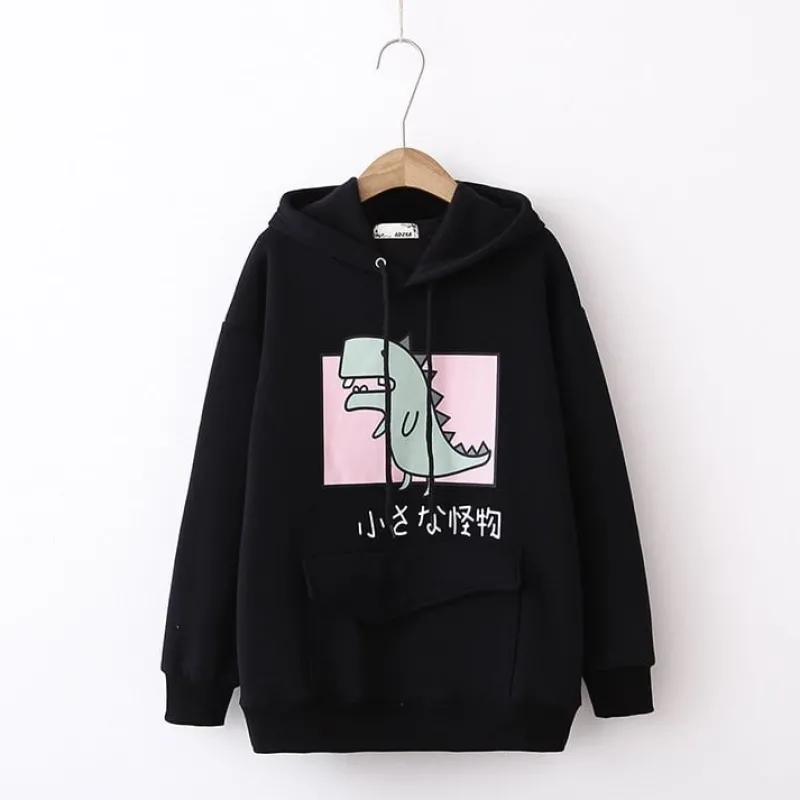 Kawaii Therapy Clothing<Kawaii Dinosaur Harajuku Hoodie – Limited Edition