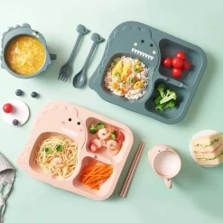 Kawaii Therapy Bottles<Kawaii Dinosaur Tableware Set (6pcs) – Limited Edition