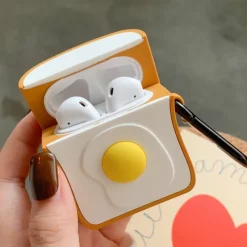 Kawaii Therapy Earphone Case<Kawaii Egg Toast Earphone Protective Case