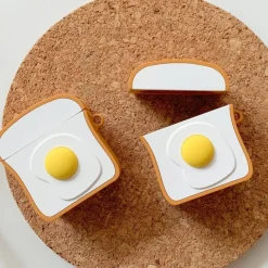 Kawaii Therapy Earphone Case<Kawaii Egg Toast Earphone Protective Case