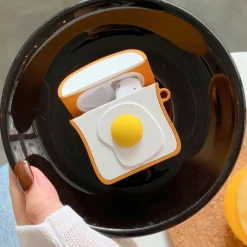 Kawaii Therapy Earphone Case<Kawaii Egg Toast Earphone Protective Case