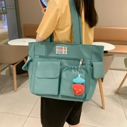 Kawaii Therapy Tote Bags | Shoulder Bags<Kawaii Fashion Aesthetic Nylon Tote Shoulder Bag