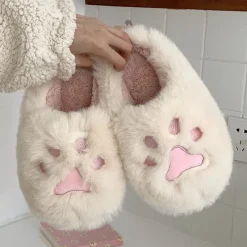 Kawaii Therapy Slippers<Kawaii Fluffy Cat Paw Cozy Slippers – Limited Edition