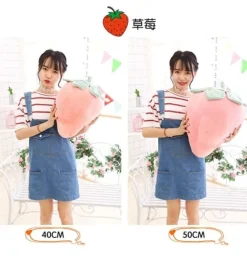 Kawaii Therapy Pillows | Fruit<Kawaii Fruit Series Strawberry Plush XL