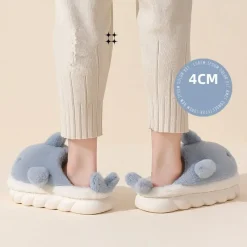 Kawaii Therapy Slippers<Kawaii Fuzzy Shark Cloud Slides – Limited Edition